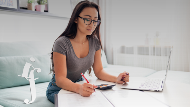 a girl working on her laptop